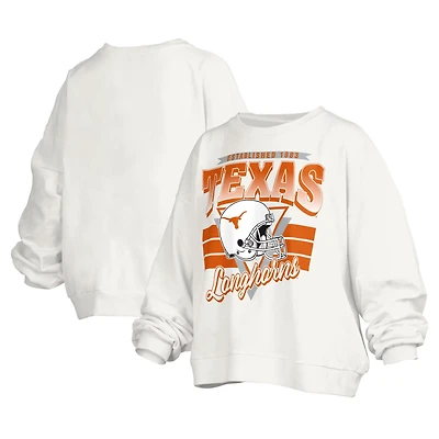 Pressbox Texas Longhorns Janice Retro Logo Oversized Pullover Sweatshirt