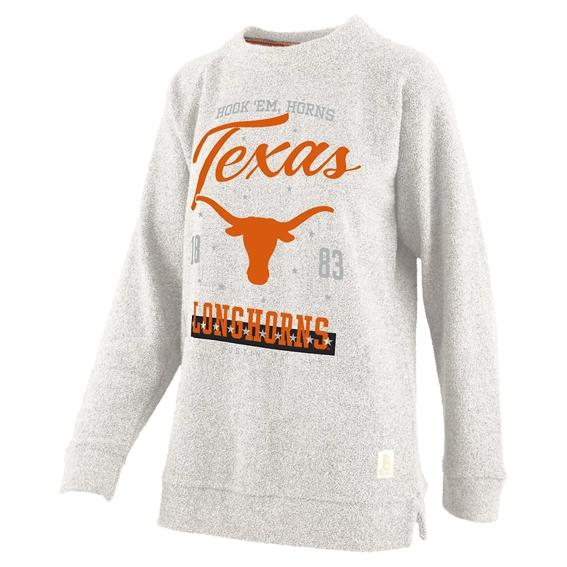 Pressbox Texas Longhorns Plus Comfy Cairo Terry Pullover Sweatshirt