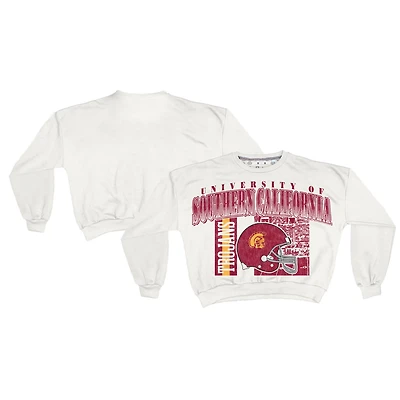 Pressbox USC Trojans Oversized Janice Retro Waist-Length Sweatshirt