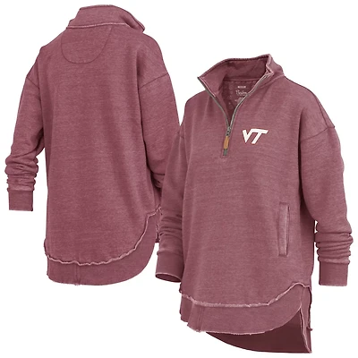 Pressbox Virginia Tech Hokies Northfork Sojourn Poncho Quarter-Zip Sweatshirt