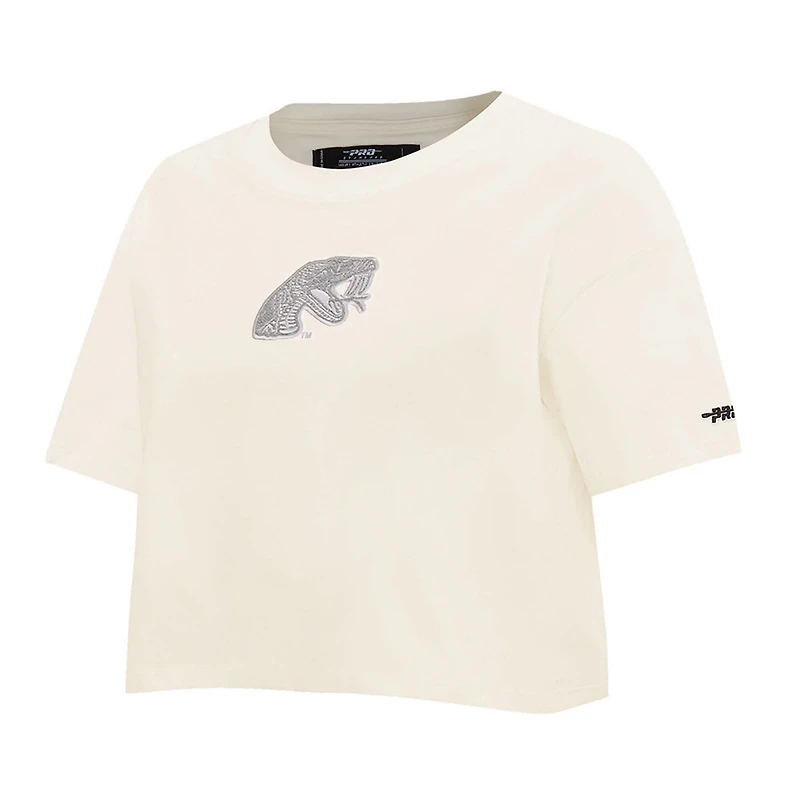 Pro Standard Florida AM Rattlers Reverse French Terry Boxy Cropped T-Shirt