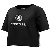 Pro Standard Florida State Seminoles Rhinestone  Pearl Boxy Cropped T-Shirt