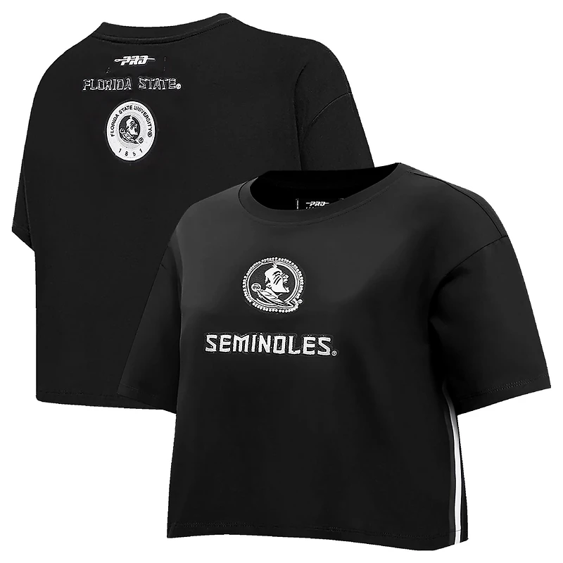 Pro Standard Florida State Seminoles Rhinestone  Pearl Boxy Cropped T-Shirt