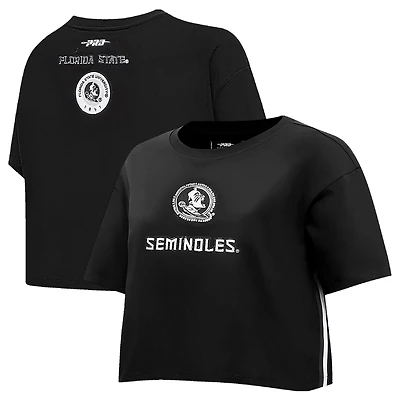 Pro Standard Florida State Seminoles Rhinestone  Pearl Boxy Cropped T-Shirt