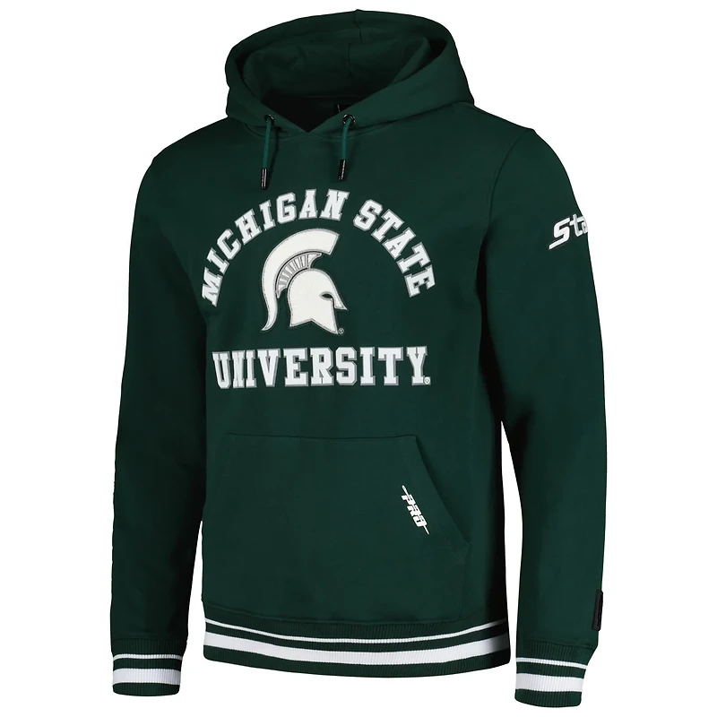 Pro Standard Michigan State Spartans Classic Stacked Logo Pullover Hoodie