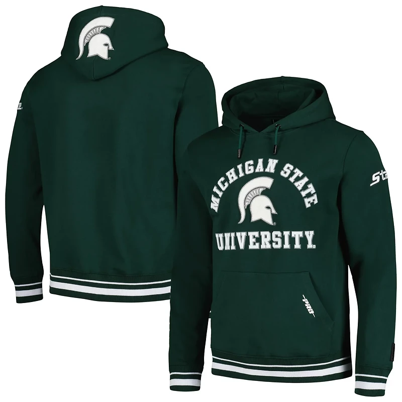 Pro Standard Michigan State Spartans Classic Stacked Logo Pullover Hoodie