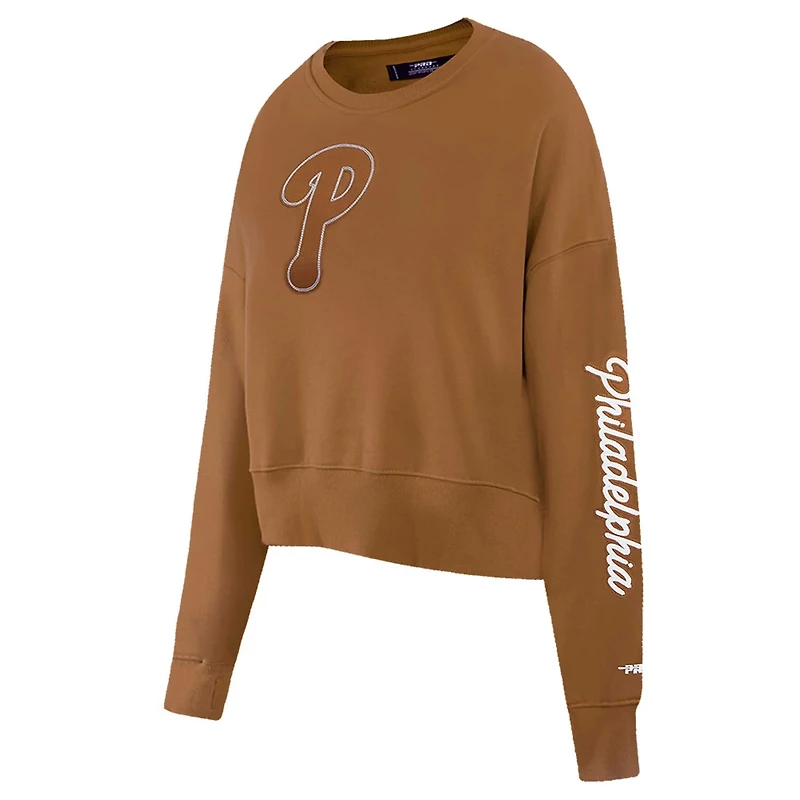 Pro Standard Philadelphia Phillies Paint The City Pullover Cropped Sweatshirt