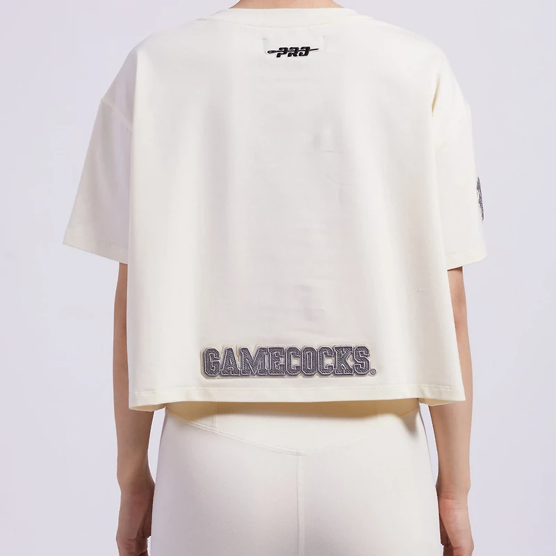 Pro Standard South Carolina Gamecocks Reverse French Terry Boxy Cropped T-Shirt