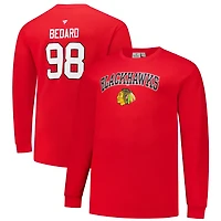 Profile Connor Bedard Chicago Blackhawks Big  Tall Name Number Thermal Pullover Sweatshirt