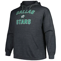 Profile Dallas Stars Big  Tall Arch Over Logo Pullover Hoodie