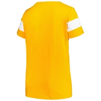 Profile Heather Tennessee Volunteers Plus Arched City Sleeve Stripe V-Neck T-Shirt