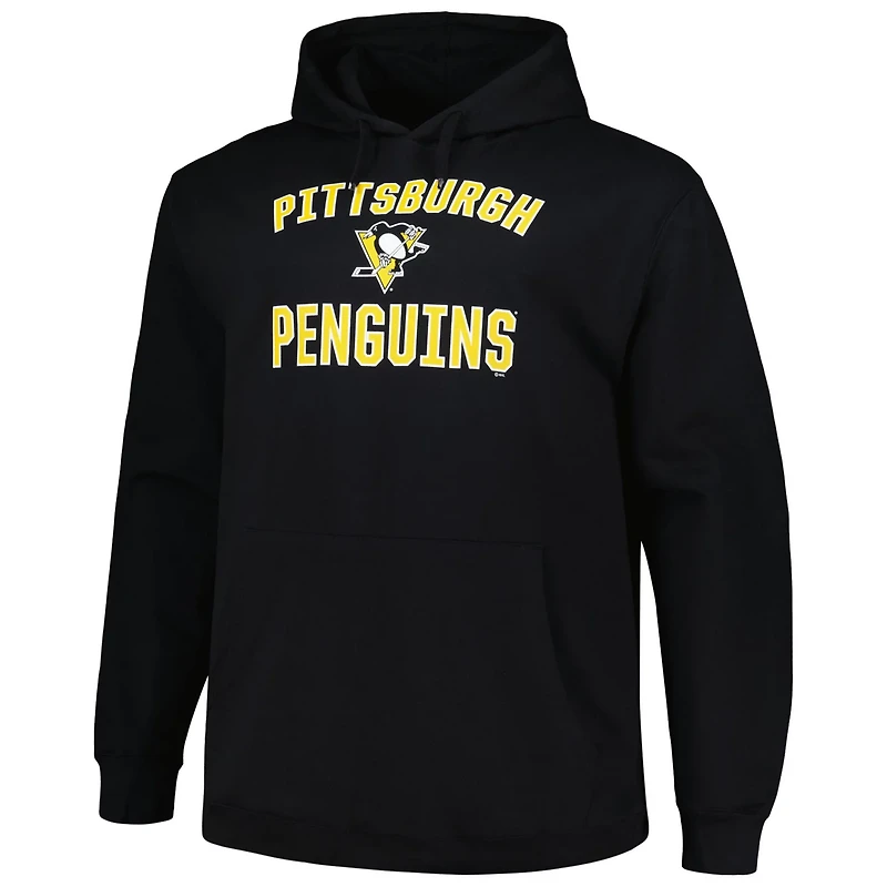 Profile Pittsburgh Penguins Big  Tall Arch Over Logo Pullover Hoodie