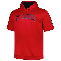 Profile St Louis Cardinals Big  Tall Contrast Short Sleeve Pullover Hoodie