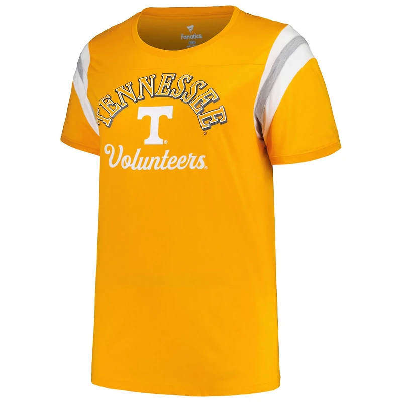 Profile Tennessee Volunteers Plus Striped Tailgate Scoop Neck T-Shirt