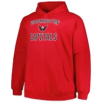 Profile Washington Capitals Big  Tall Arch Over Logo Pullover Hoodie