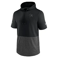 San Jose Sharks Authentic Pro Travel and Training Short Sleeve Pullover Hoodie