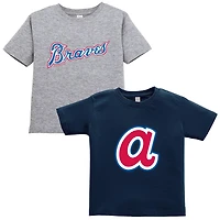 Soft as a Grape Gray Atlanta Braves Cooperstown Collection Two-Pack T-Shirt Set
