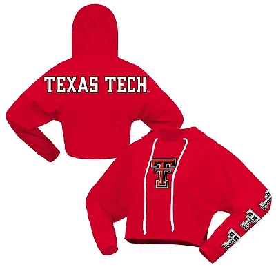 Spirit Jersey Texas Tech Raiders Oversized Cropped Pullover Hoodie