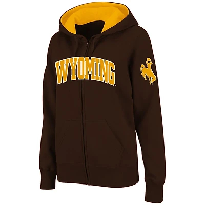 Stadium Athletic Wyoming Cowboys Arched Name Full-Zip Hoodie