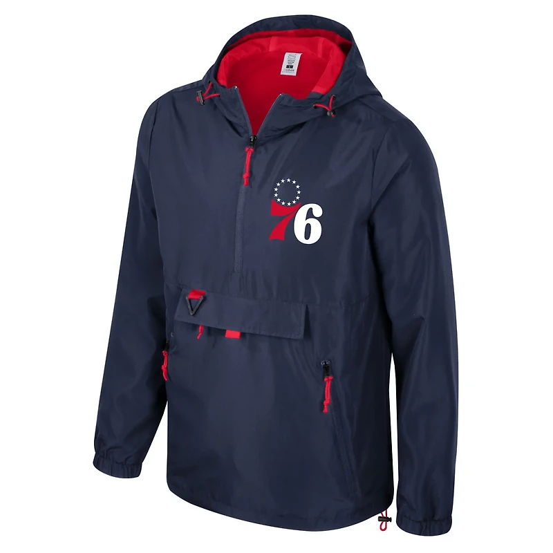 Stadium Essentials Adults' Philadelphia 76ers Compete 1/4 Zip Windbreaker Jacket