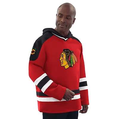 Starter Black Chicago Blackhawks Hockey Pullover Hoodie