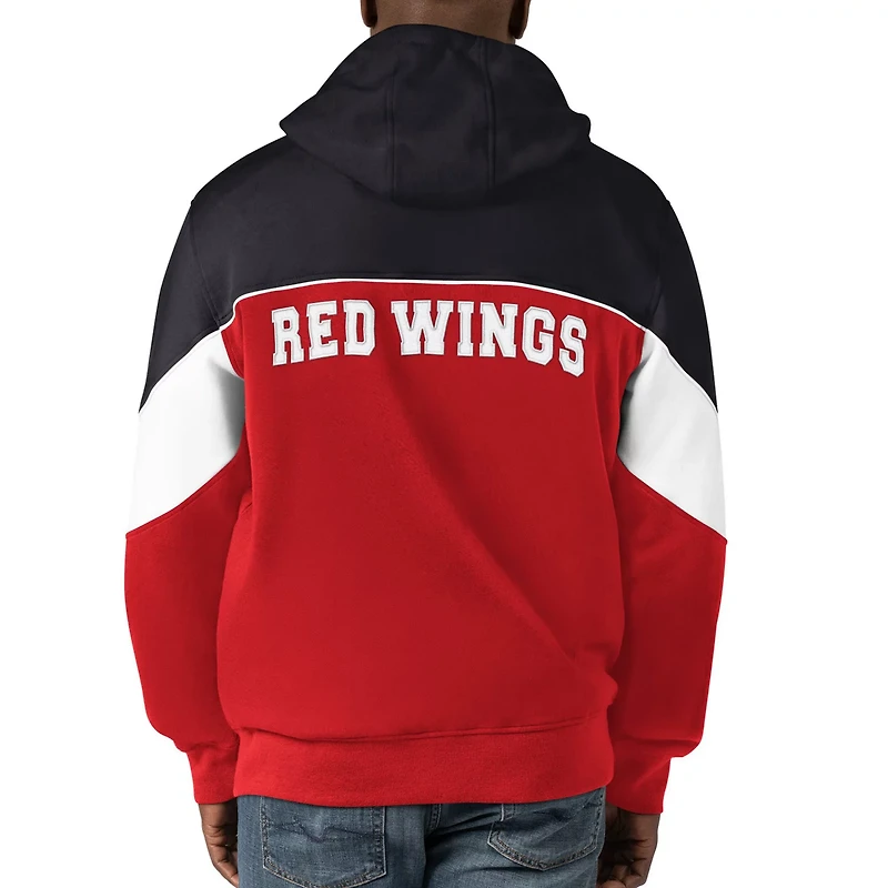 Starter Black Detroit Wings Power Forward Full-Zip Hoodie