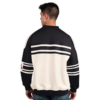 Starter Black Ottawa Senators Defense Fleece Crewneck Pullover Sweatshirt