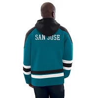 Starter Black San Jose Sharks Hockey Pullover Hoodie