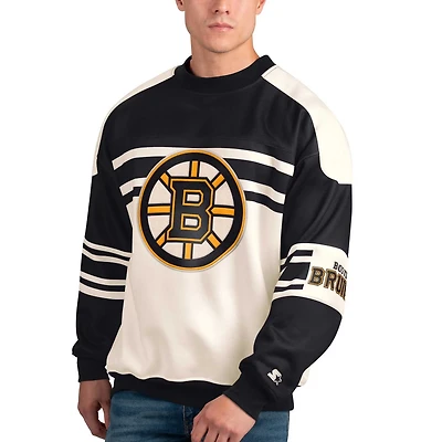 Starter Boston Bruins Defense Fleece Crewneck Pullover Sweatshirt