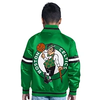 Starter Boys' Boston Celtics Scrimmage Full Snap Varsity Jacket