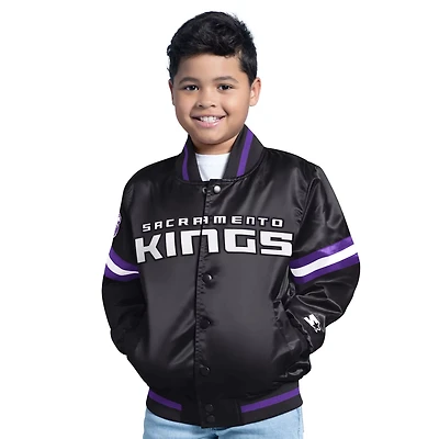 Starter Boys' Sacramento Kings Scrimmage Full Snap Varsity Jacket