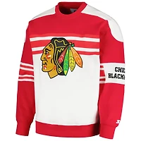 Starter Chicago Blackhawks Defense Fleece Crewneck Pullover Sweatshirt