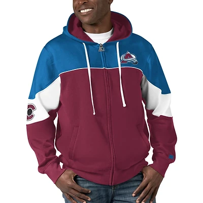 Starter Colorado Avalanche Power Forward Full-Zip Hoodie