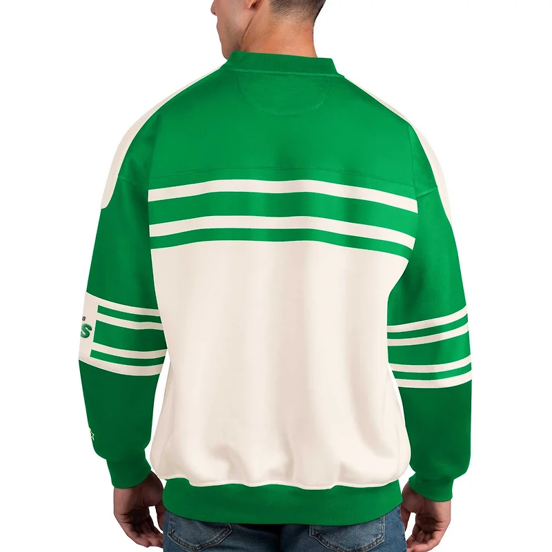 Starter Dallas Stars Defense Fleece Crewneck Pullover Sweatshirt