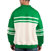 Starter Dallas Stars Defense Fleece Crewneck Pullover Sweatshirt