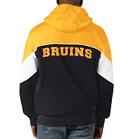 Starter Gold Boston Bruins Power Forward Full-Zip Hoodie