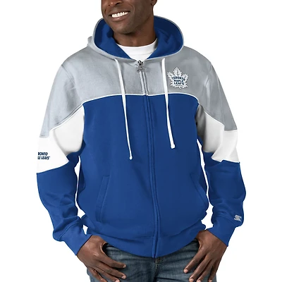 Starter Gray Toronto Maple Leafs Power Forward Full-Zip Hoodie