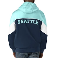 Starter Light Blue Seattle Kraken Power Forward Full-Zip Hoodie