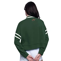 Starter Minnesota Wild Power Play Cropped Pullover Sweatshirt