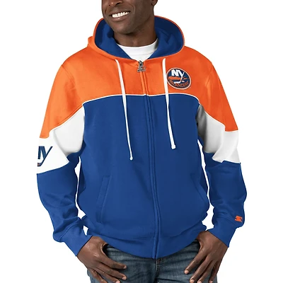 Starter Orange New York Islanders Power Forward Full-Zip Hoodie