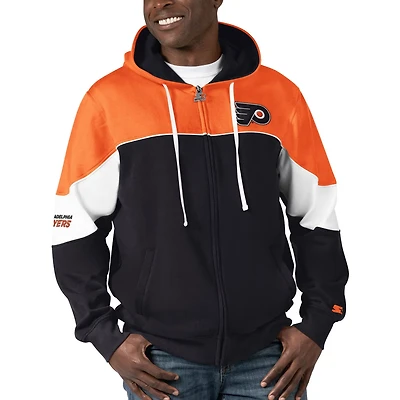 Starter Orange Philadelphia Flyers Power Forward Full-Zip Hoodie