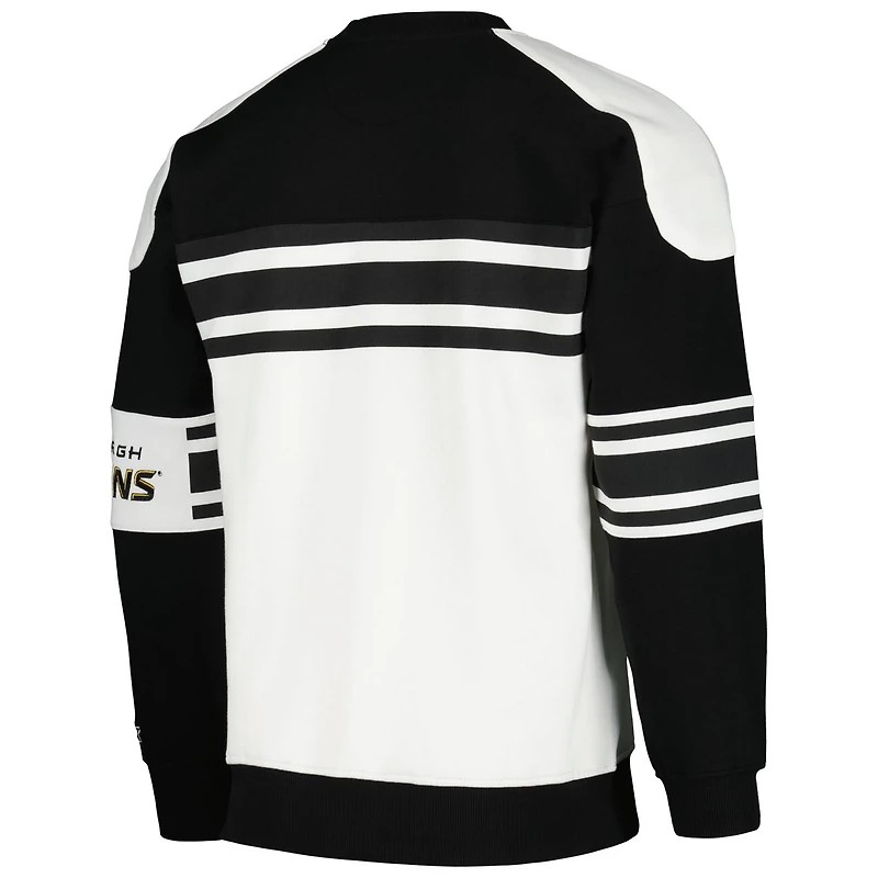 Starter Pittsburgh Penguins Defense Fleece Crewneck Pullover Sweatshirt