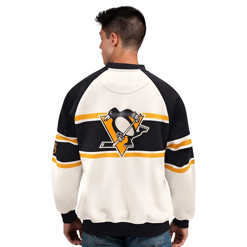 Starter Pittsburgh Penguins Defense Fleece Crewneck Sweatshirt