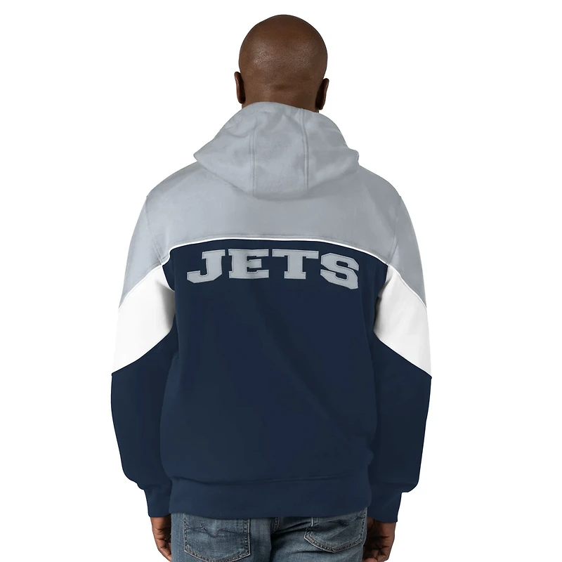 Starter Silver Winnipeg Jets Power Forward Full-Zip Hoodie