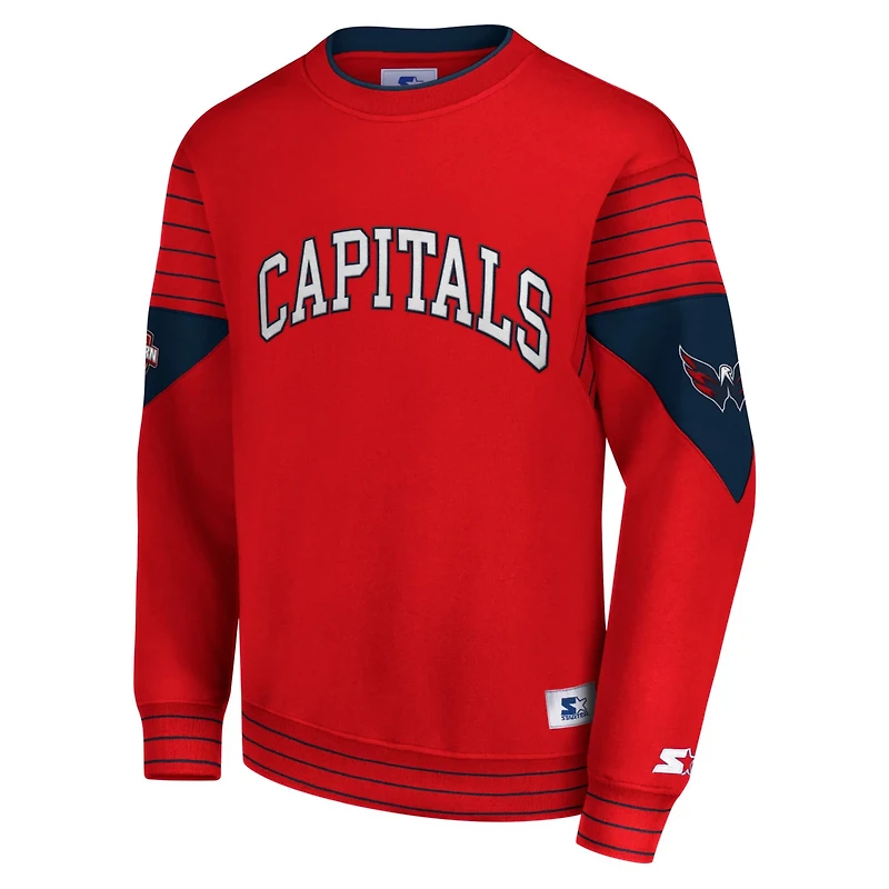 Starter Washington Capitals Faceoff Pullover Sweatshirt