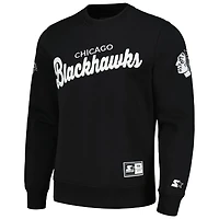 Starter x NHL Ice Chicago hawks Cross Check Pullover Sweatshirt