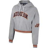 The Wild Collective Auburn Tigers Cropped Shimmer Pullover Hoodie