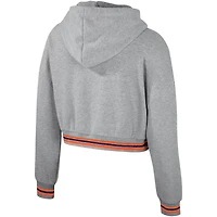 The Wild Collective Clemson Tigers Cropped Shimmer Pullover Hoodie