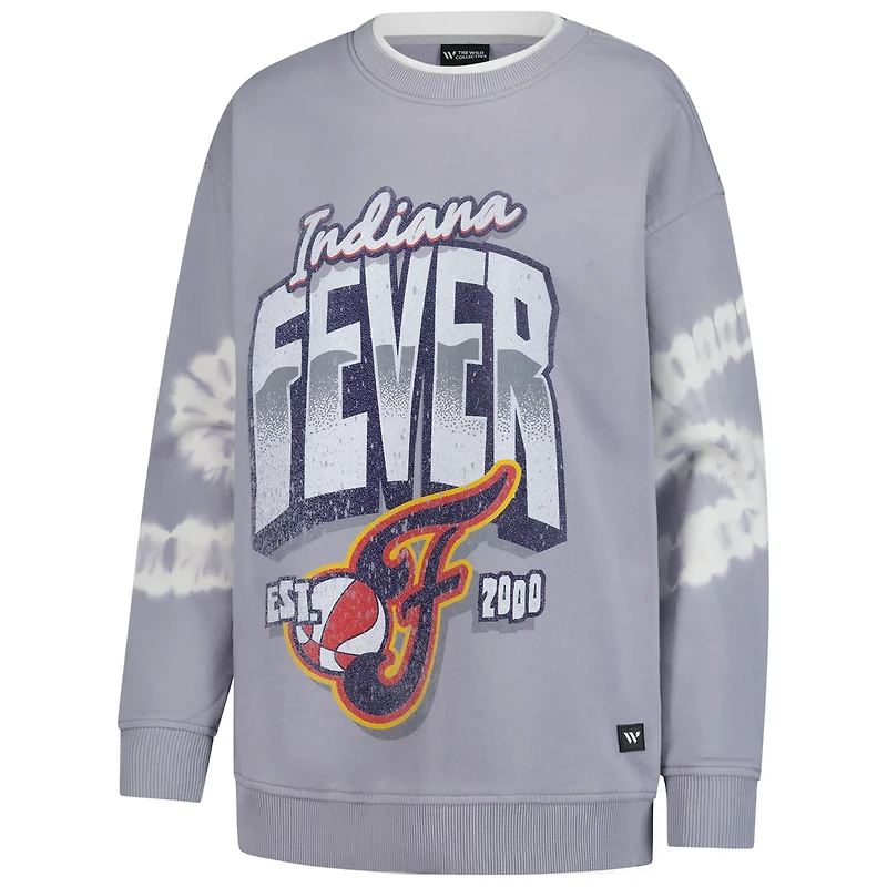 The Wild Collective Indiana Fever Double Collar Fleece Pullover Sweatshirt