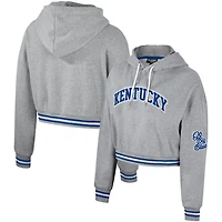 The Wild Collective Kentucky Wildcats Cropped Shimmer Pullover Hoodie
